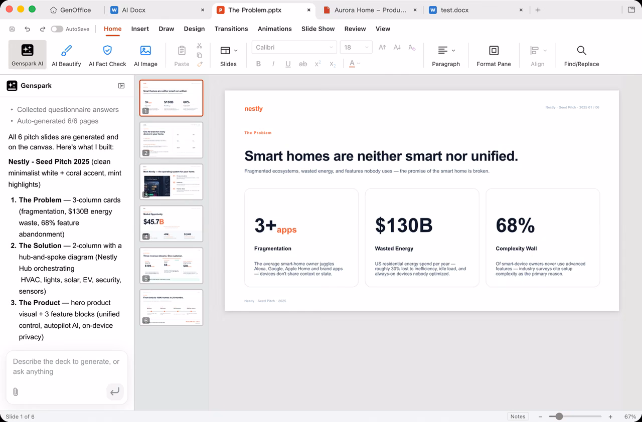 GenOffice 幻灯片界面