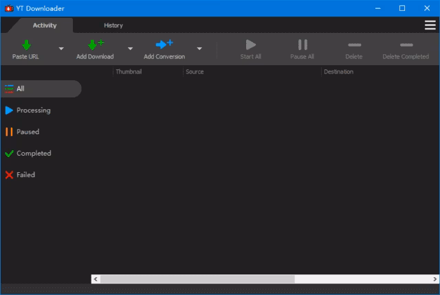 YT Downloader 主界面